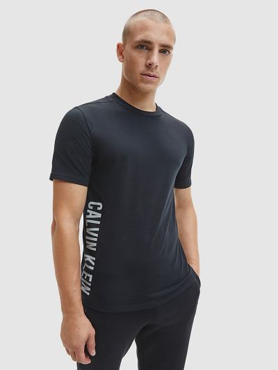 Calvin Klein Ruhák HU998112 | Calvin Klein Logo Gym Férfi Póló Fekete
